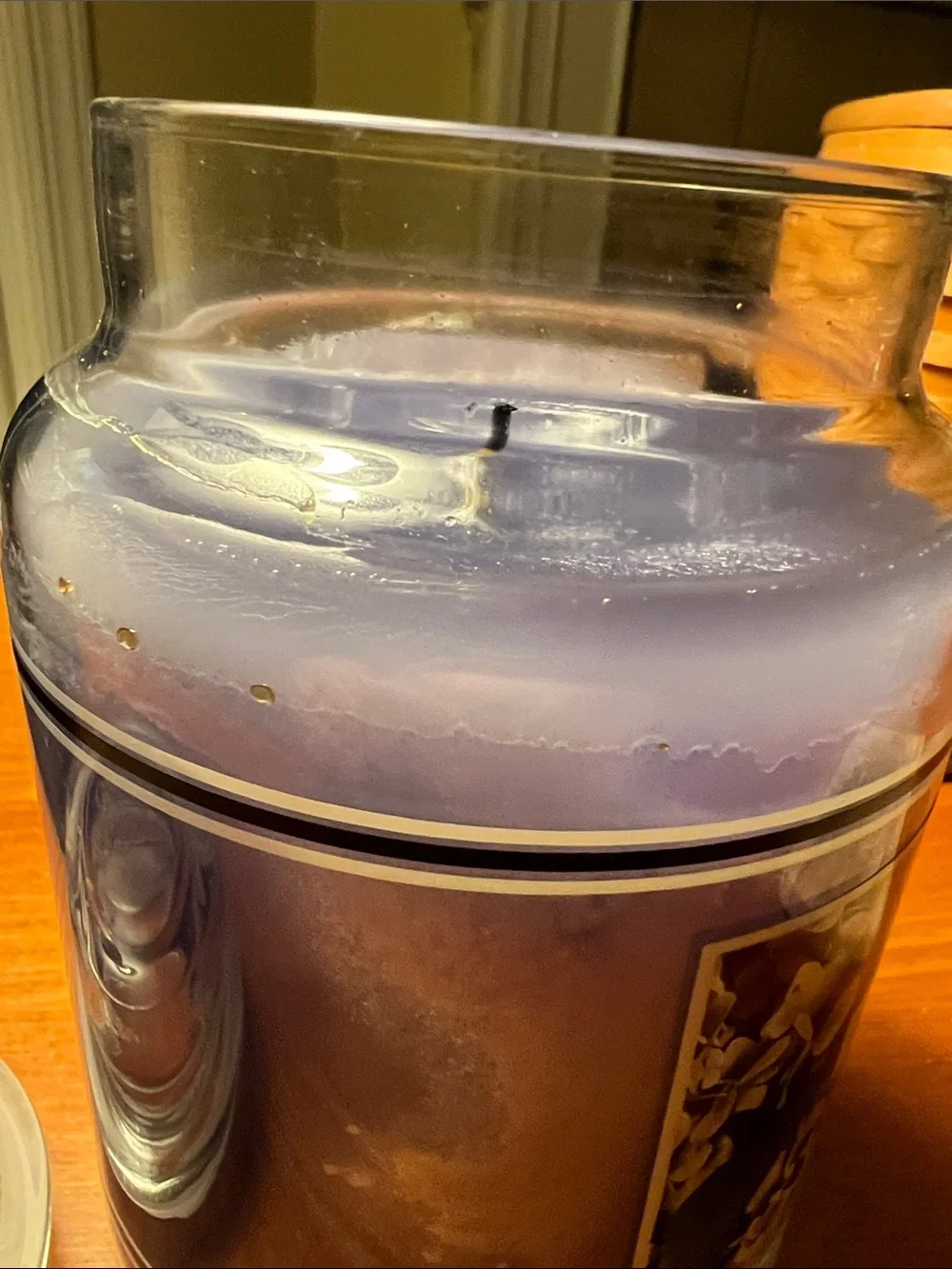 Yankee Candle Hydrangea Jar Candle - Rare Black Band - Slightly used